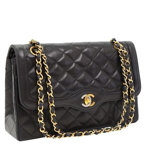 chanel paris black bag|Black Chanel bag price.